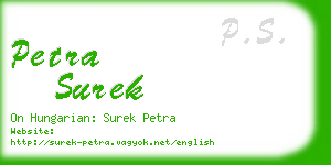 petra surek business card